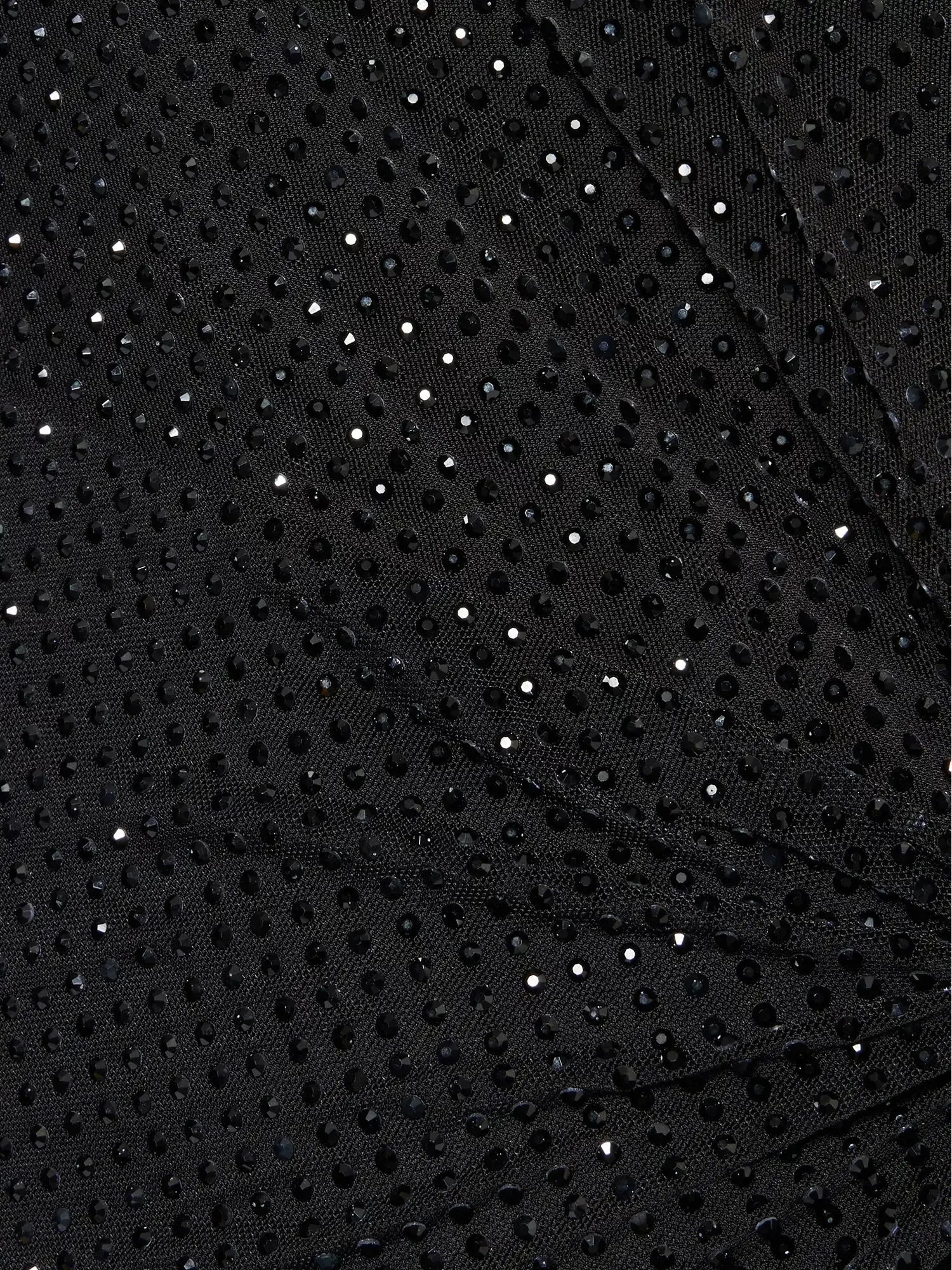Women's Rhinestone-Embellished Cut-Out Stretch-Mesh Maxi Dress Self-Portrait
