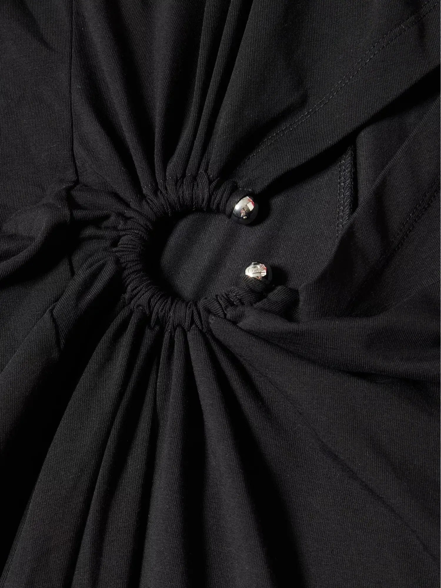 Women's Ring Ruched Stretch-Cotton Jersey Maxi Dress Rabanne