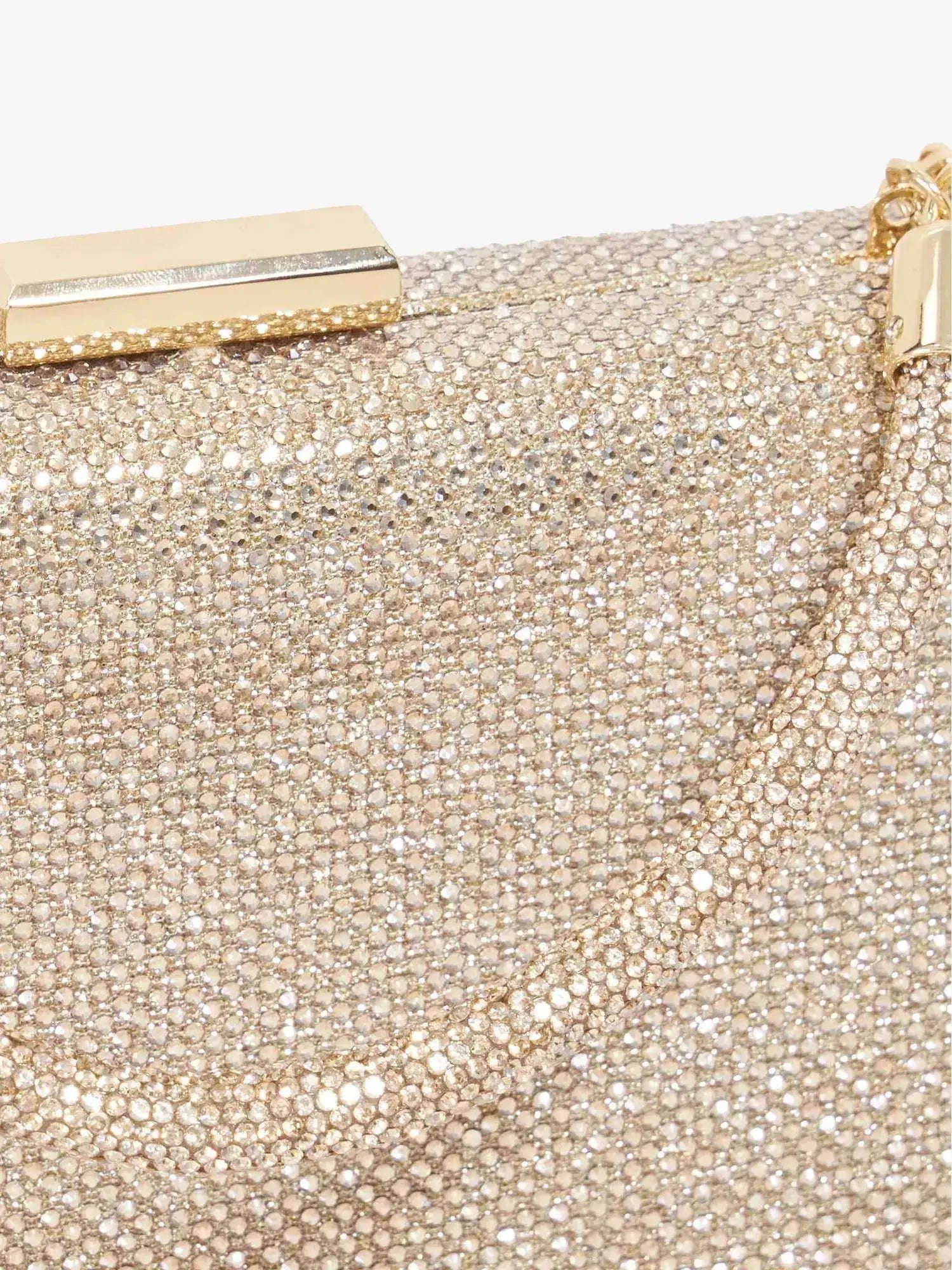 Women's Beaut Diamante Top-Handle Clutch Bag Dune