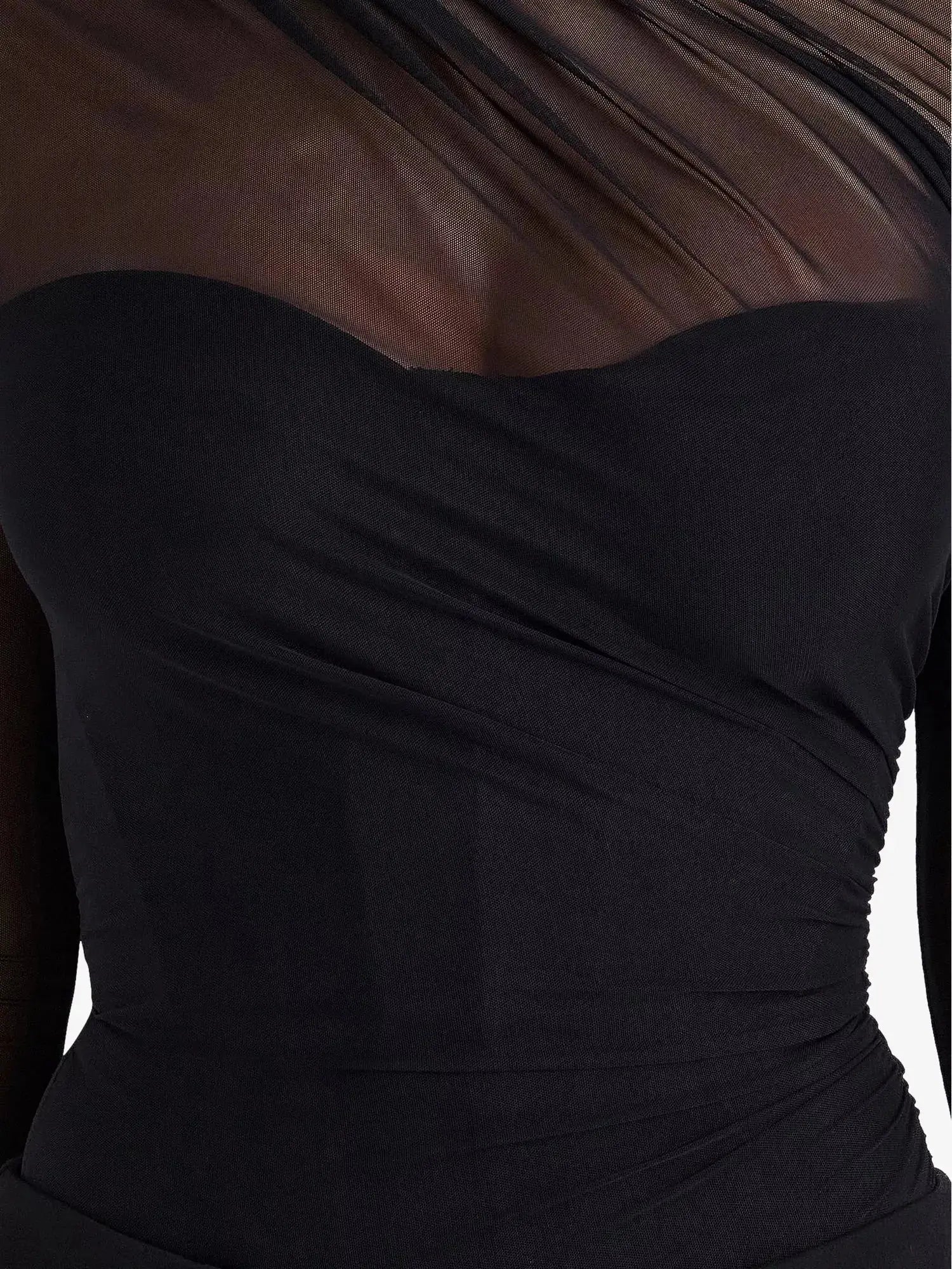 Women's Orelia Draped Stretch-Mesh Bodysuit House of CB