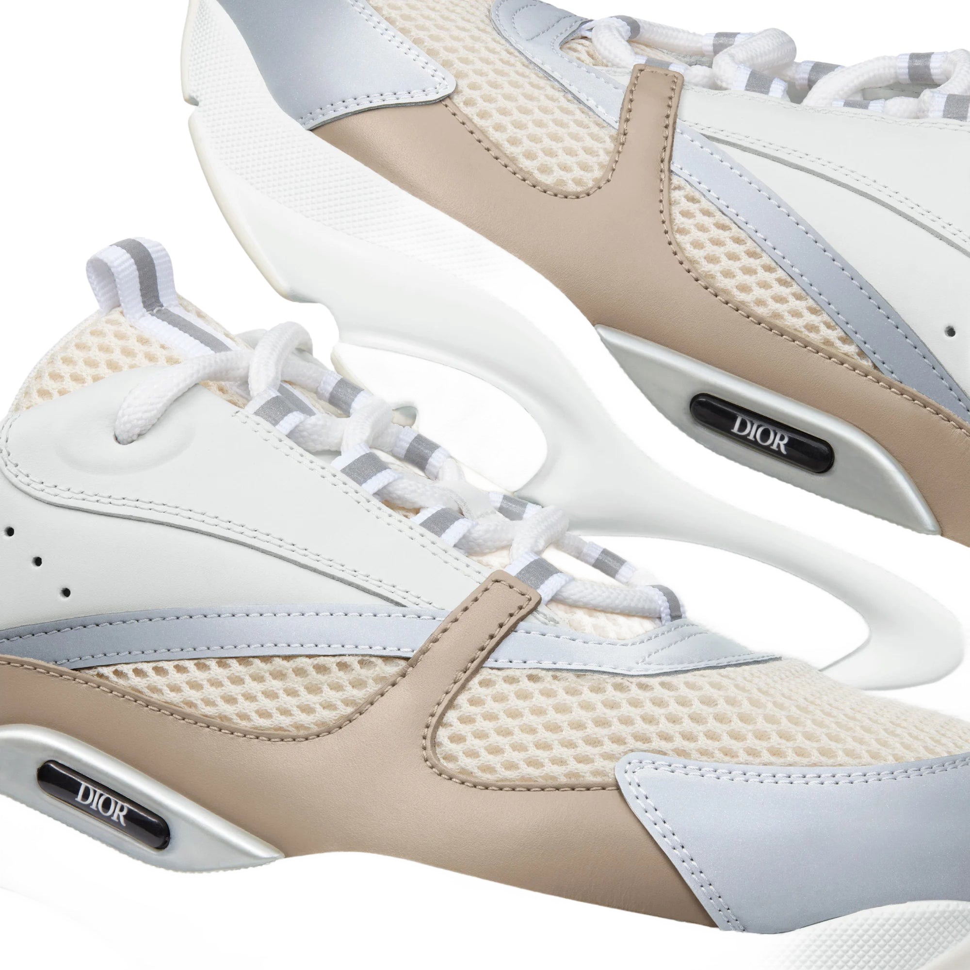 B22 Beige White Calfskin Trainer Dior