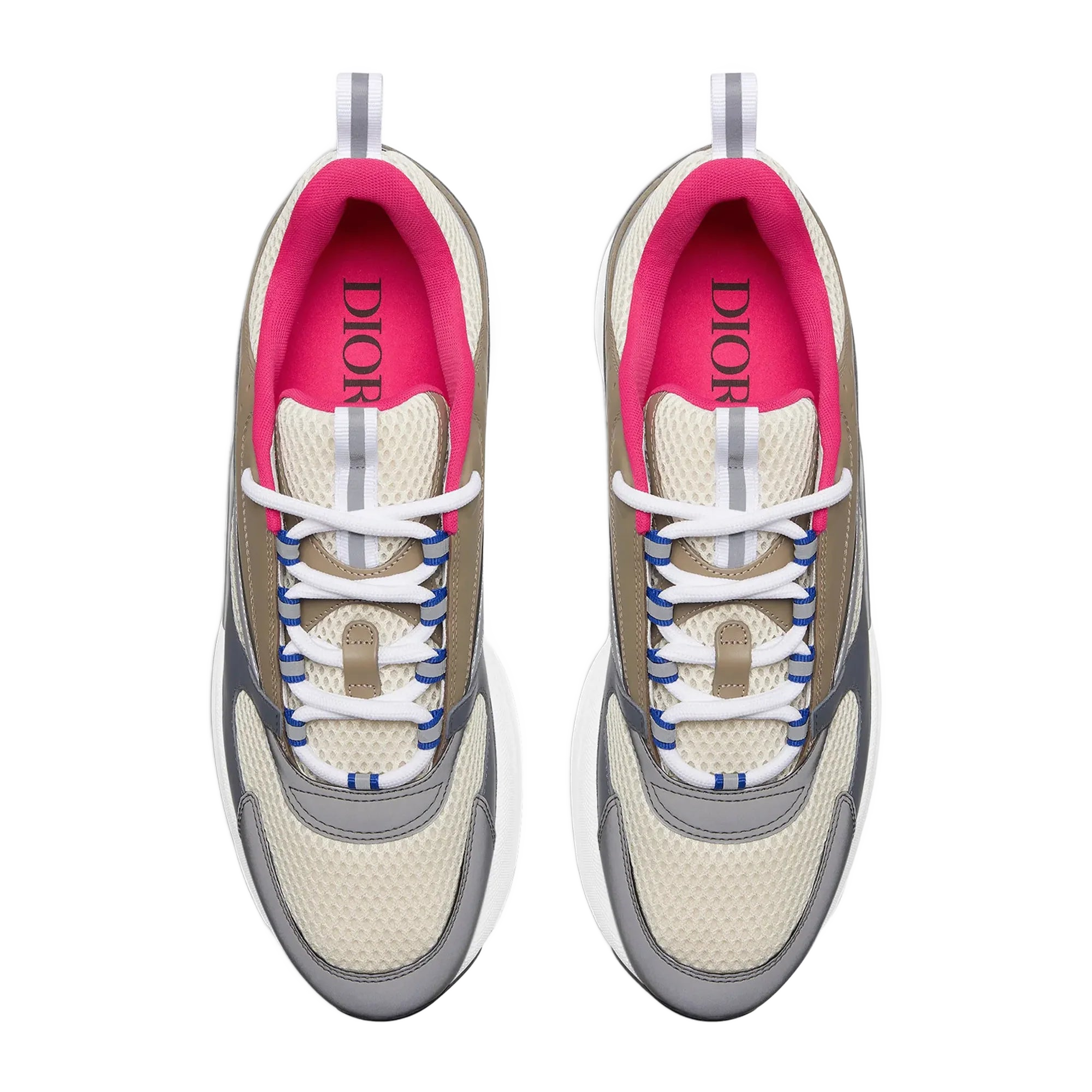 B22 Beige Deep Grey Brown Calfskin Trainer Dior