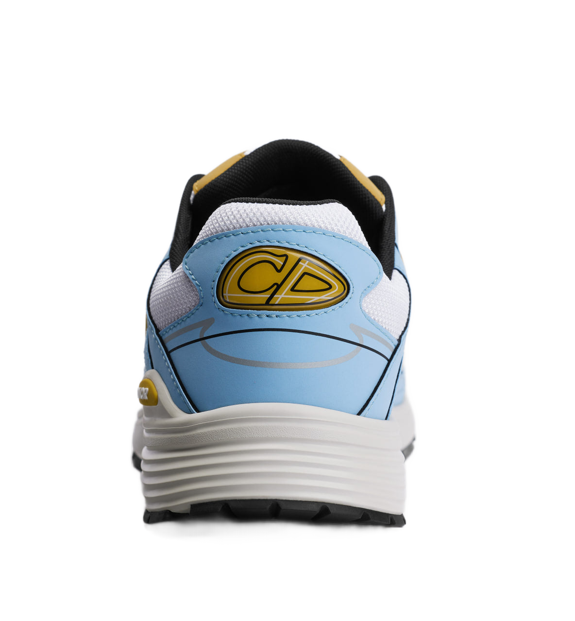 B30 Countdown Sneaker White Technical Mesh with Light Blue and Gold-Tone Technical Fabric Dior