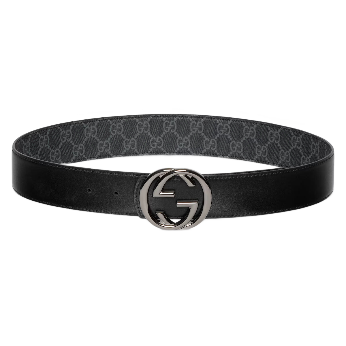 Men's Reversible belt with Interlocking G buckle 4cm width Gucci