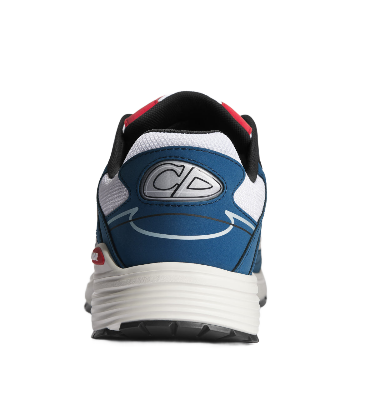 B30 Countdown Sneaker White Technical Mesh with Deep Blue and Red Technical Fabric Dior