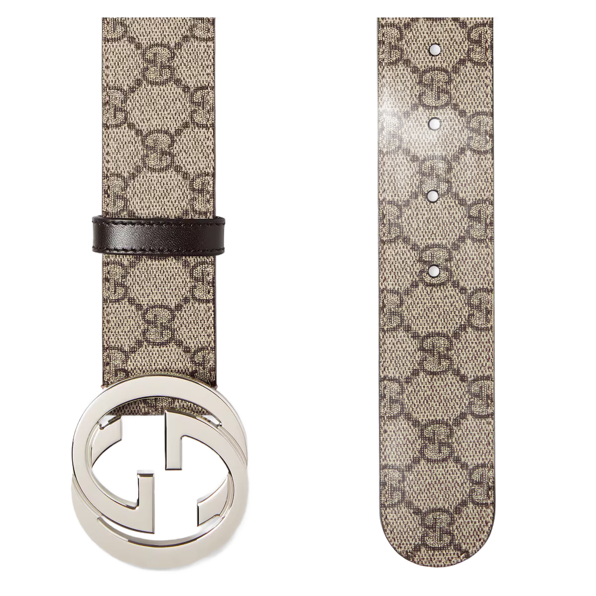 Men's Belt with Interlocking G buckle 4cm width Gucci