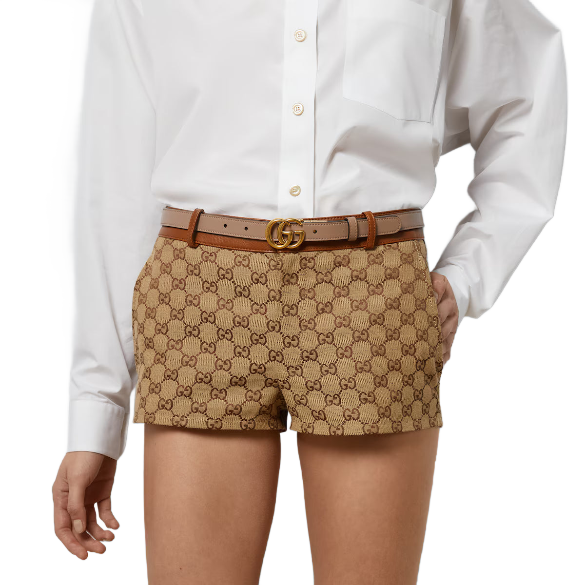Women's GG Marmont reversible thin belt 2cm width Gucci