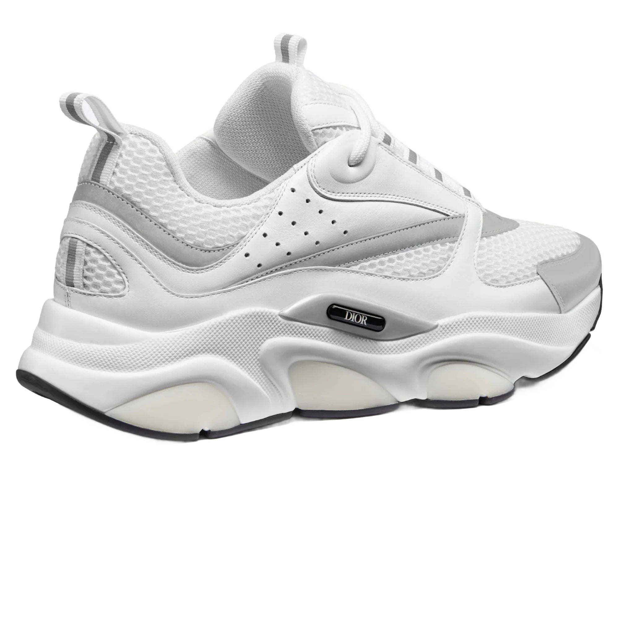 B22 White Reflective Calfskin Trainer Dior