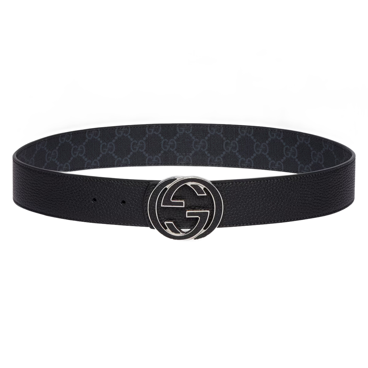 Men's Reversible belt with Interlocking G buckle 4cm width Gucci