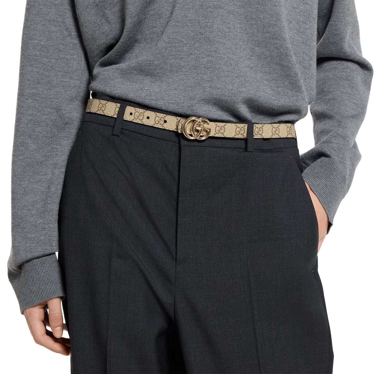 Women's Reversible GG Marmont thin belt 2cm width Gucci