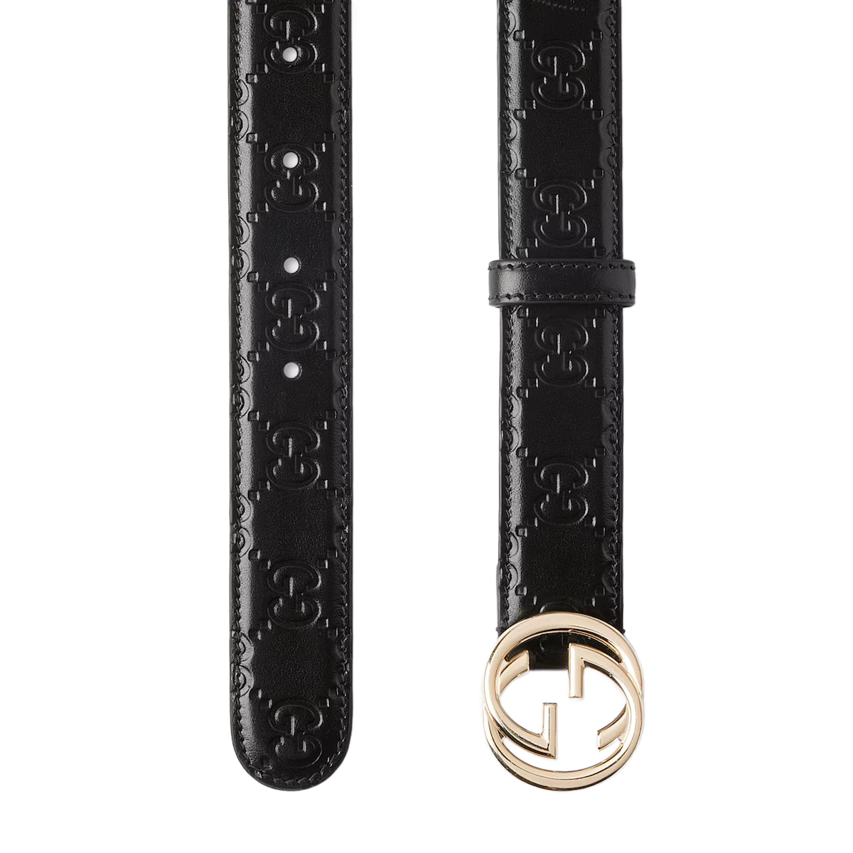 Women's Belt with Interlocking G buckle 3cm width Gucci