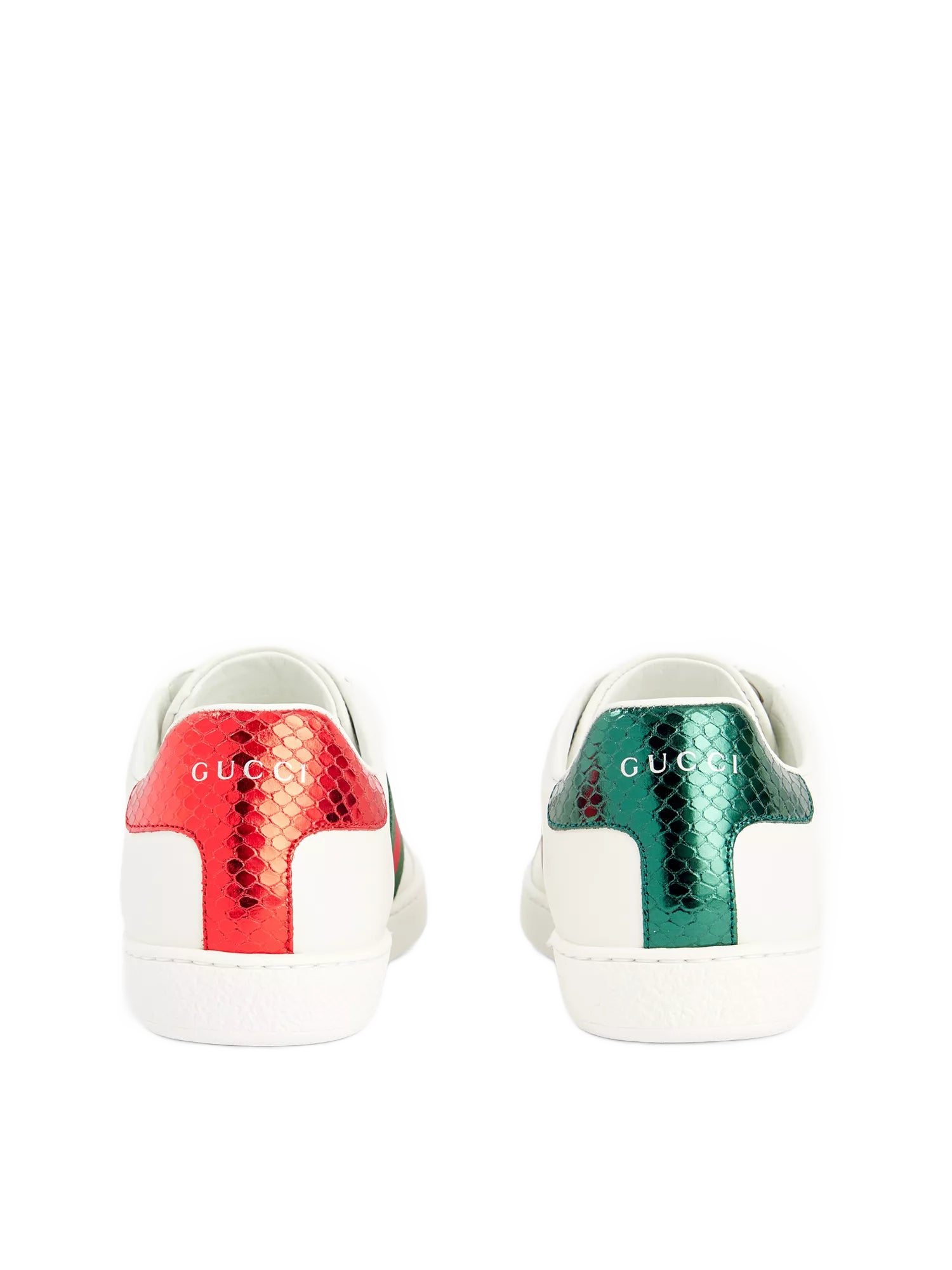 Women Ace bee-embroidered leather trainers Gucci