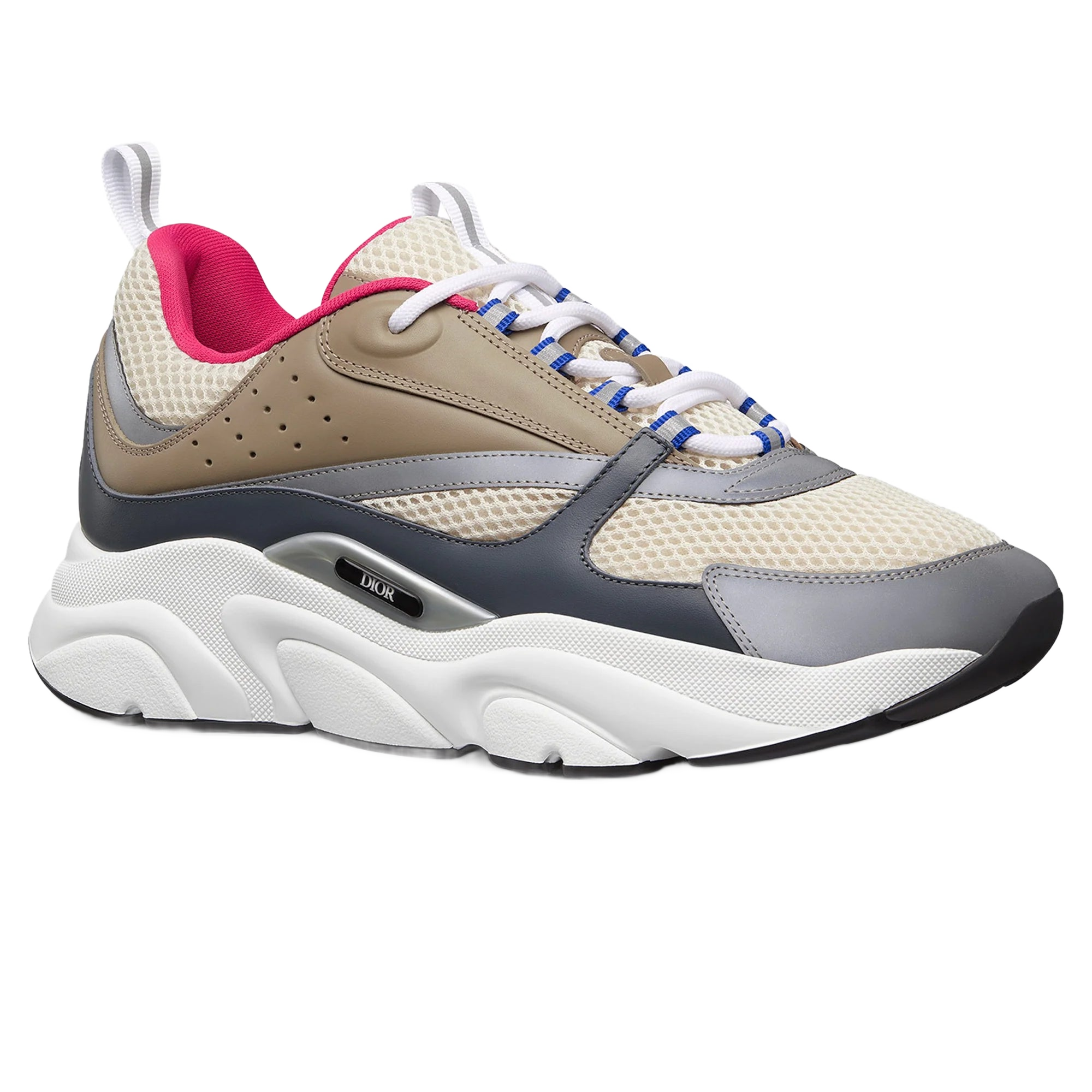 B22 Beige Deep Grey Brown Calfskin Trainer Dior