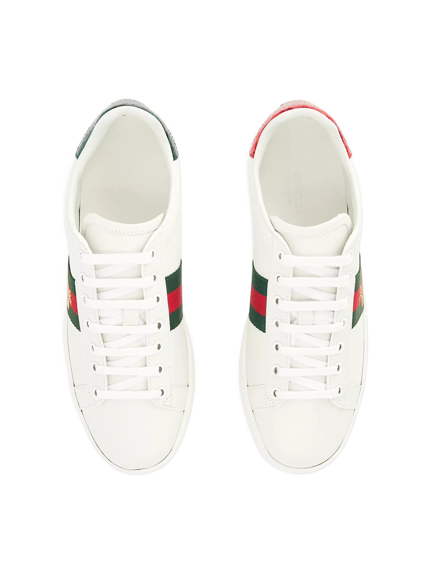 Women Ace bee-embroidered leather trainers Gucci
