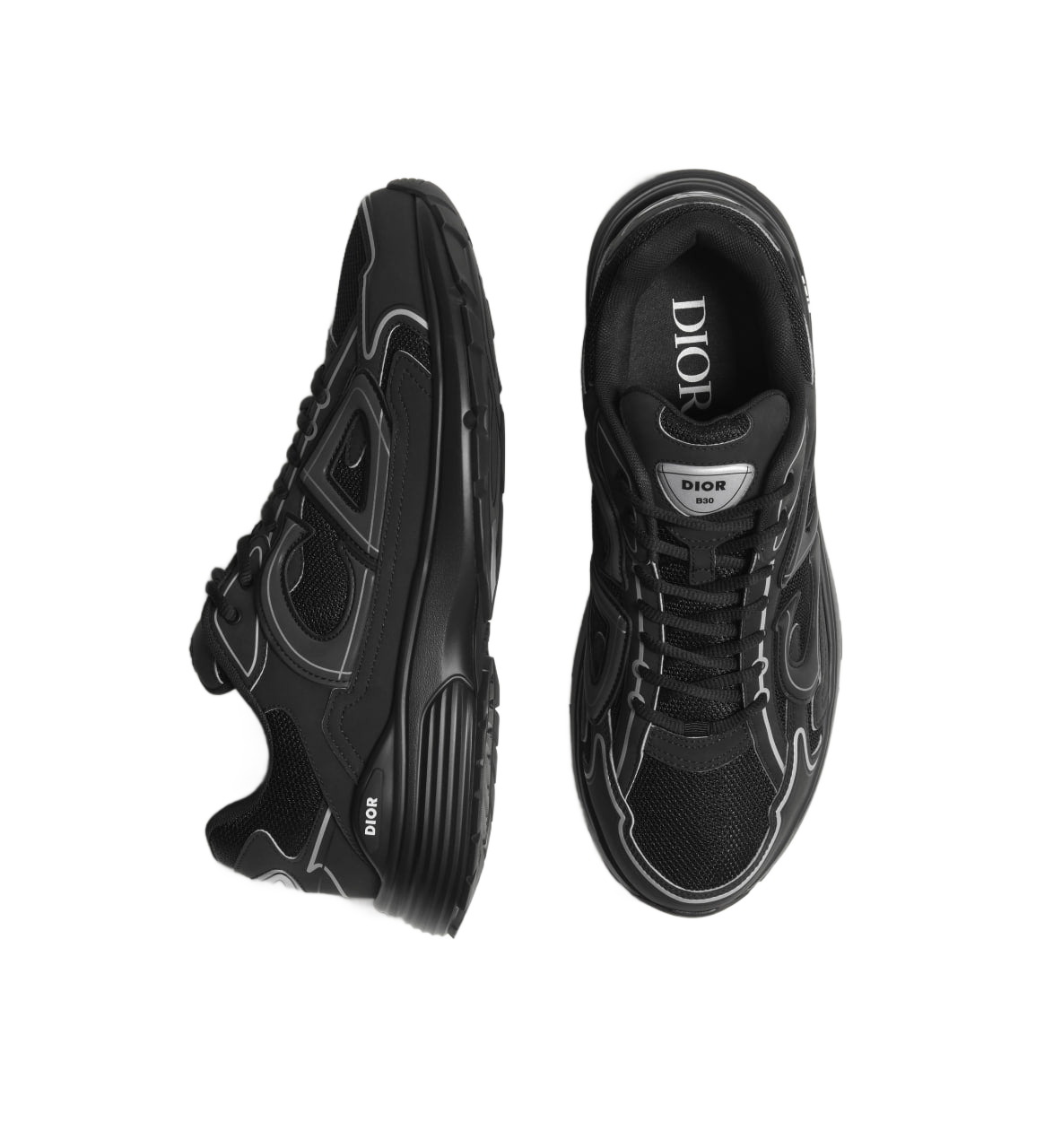 B30 Countdown Sneaker Black Technical Mesh and Black Technical Fabric Dior