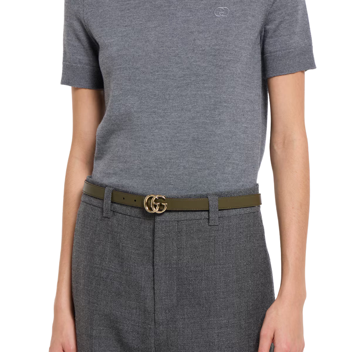 Women's Reversible GG Marmont thin belt 2cm width Gucci