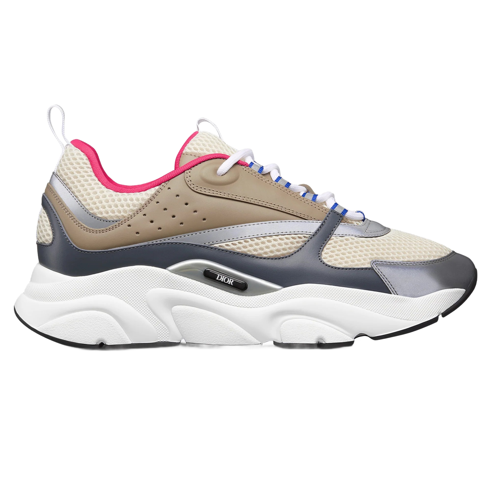 B22 Beige Deep Grey Brown Calfskin Trainer Dior